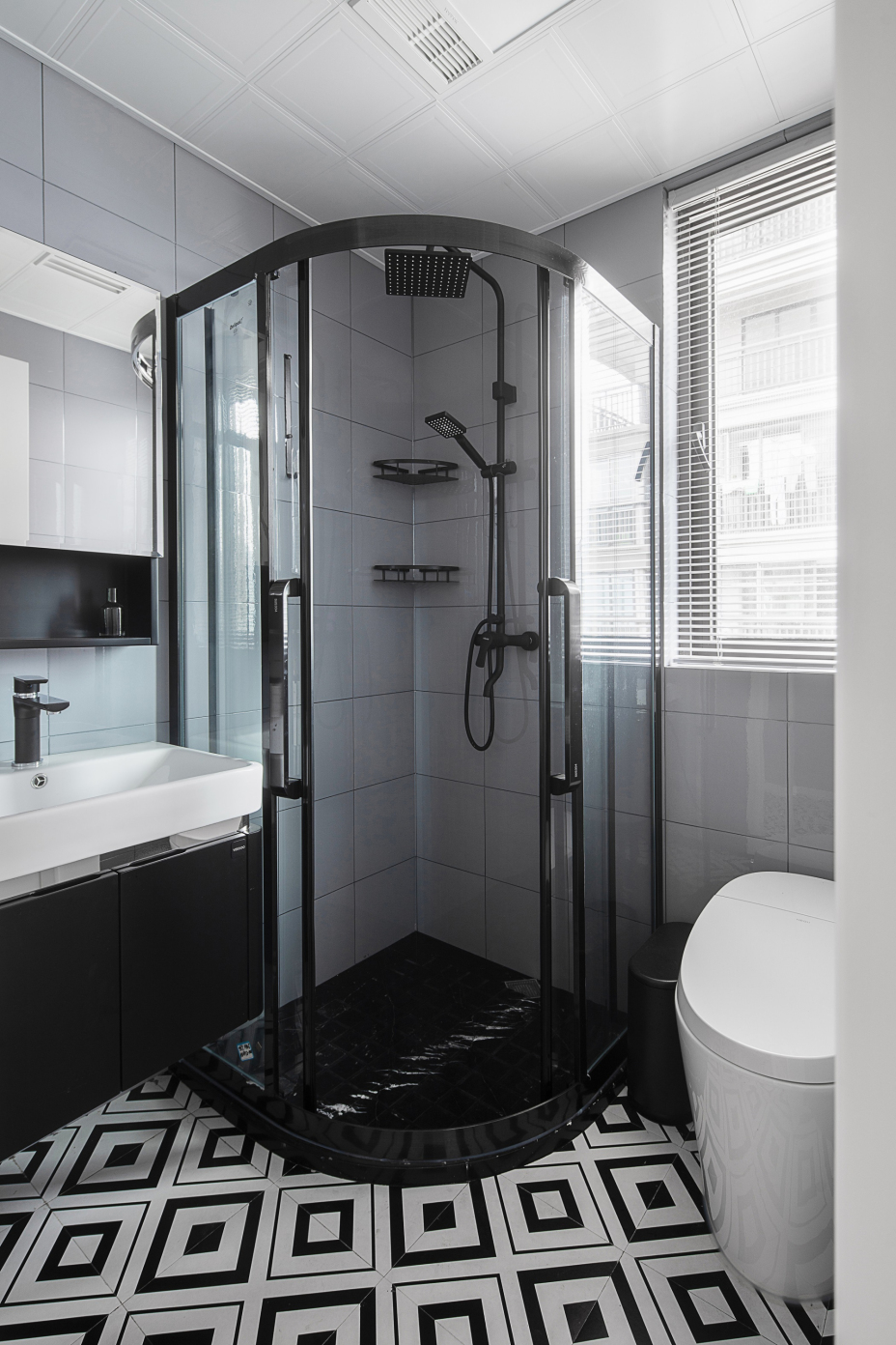 现代北欧风格室内家装案例效果图-卫生间 现代北欧风格室内家装案例效果图-卫生间